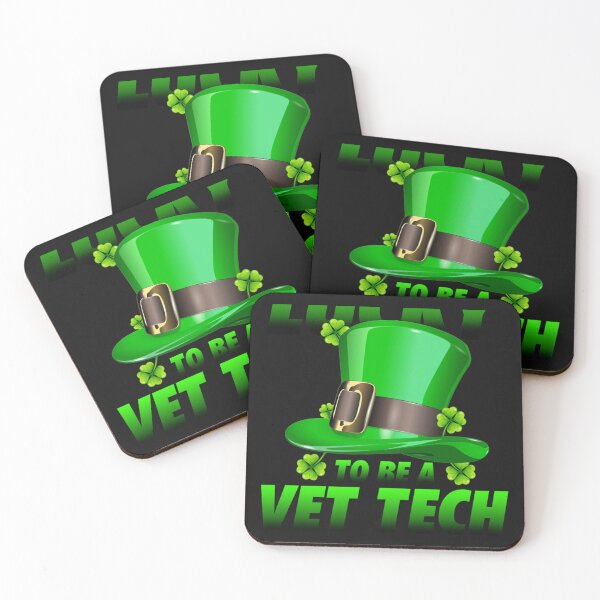 Item preview, St Patricks Day Lucky Vet Tech   designed and sold by vovstore1990.