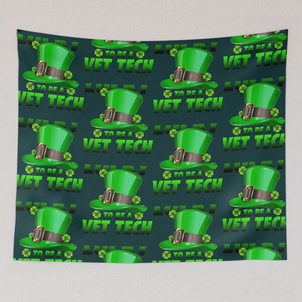 Item preview, St Patricks Day Lucky Vet Tech   designed and sold by vovstore1990.