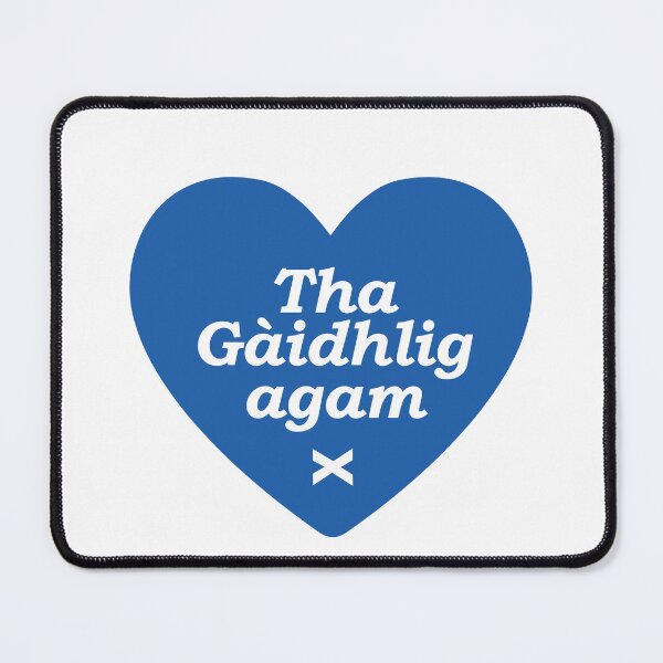 Item preview, Tha Gàidhlig agam (Scottish Gaelic for I have Gaelic) in blue heart with saltire cross designed and sold by Mamaidh Made.