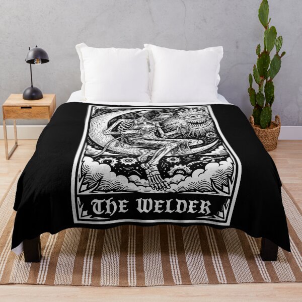 Item preview, The Welder Welding Tarot Card Skeleton Funny Metal Worker designed and sold by Colorfulman.