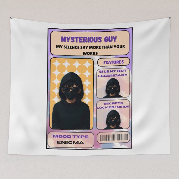 Item preview, Mysterious Anime Guy Card – Chill Pastel Aesthetic, Cool & Confident designed and sold by SoulFlex.
