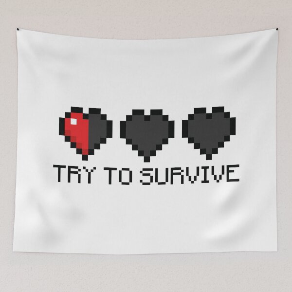 Item preview, Try to survive - One last heart designed and sold by hard2wear.