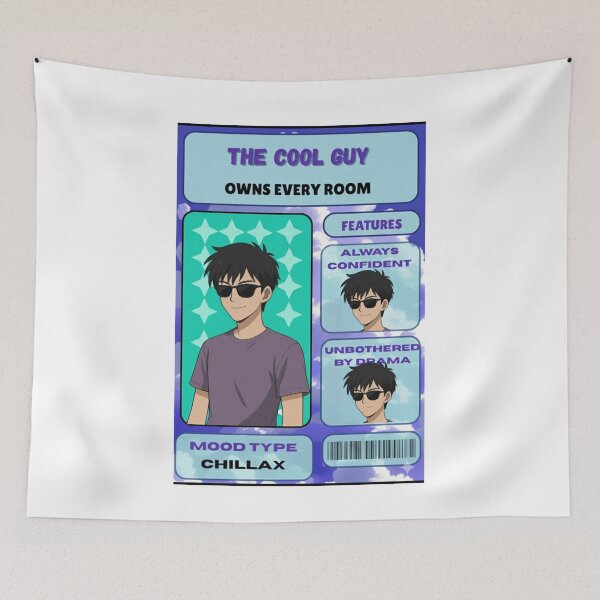 Item preview, Cool Anime Guy Card – Chillax Mood Aesthetic designed and sold by SoulFlex.