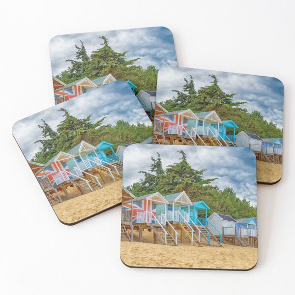 Item preview, Colourful Beach huts on the beach at wells next the sea North Norfolk England UK designed and sold by John Gilham - Landscape Photography.