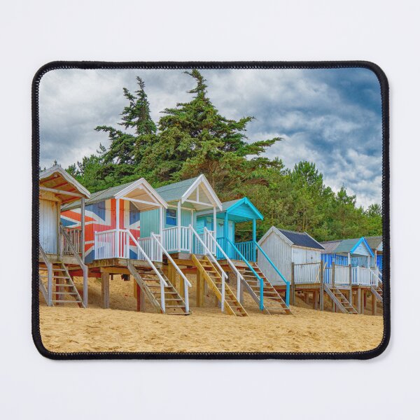 Item preview, Colourful Beach huts on the beach at wells next the sea North Norfolk England UK designed and sold by John Gilham - Landscape Photography.
