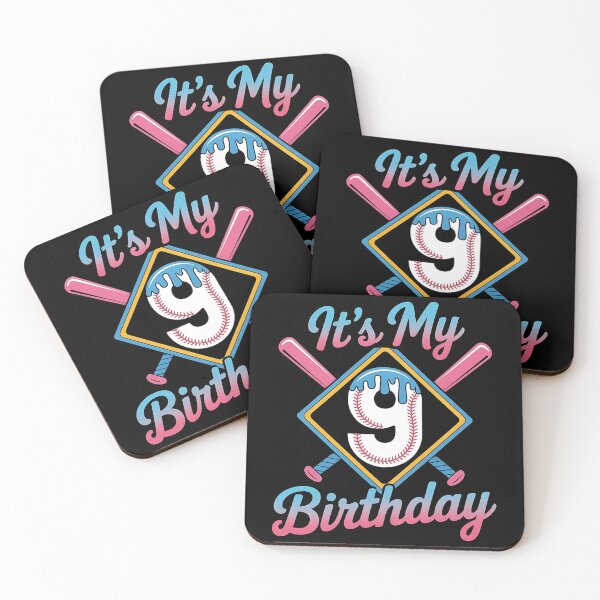 Item preview, Baseball 9 Year Old Ice Cream Drip 9th Birthday Boy Number 9, Baseball 9th Birthday designed and sold by BLZART.