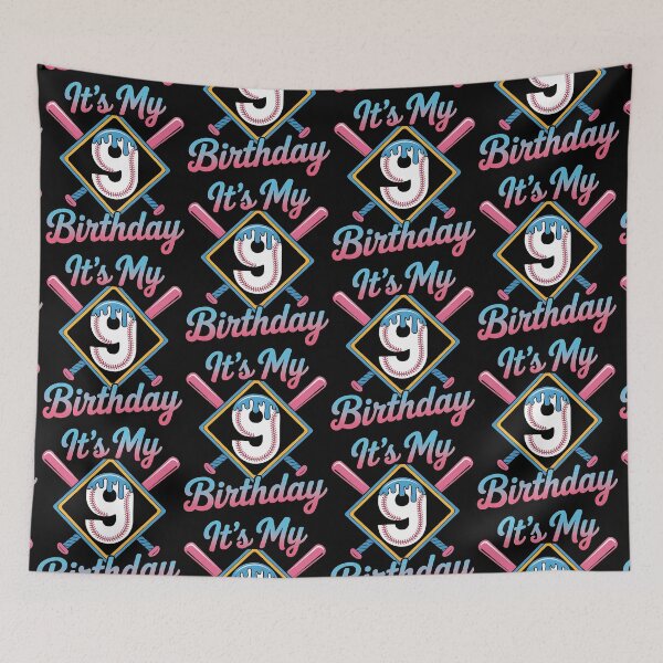 Item preview, Baseball 9 Year Old Ice Cream Drip 9th Birthday Boy Number 9, Baseball 9th Birthday designed and sold by BLZART.
