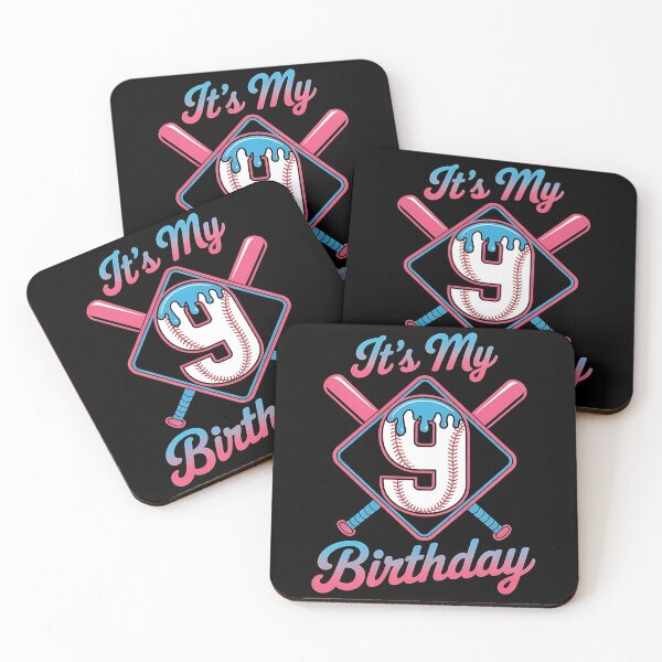 Item preview, Baseball 9 Year Old Ice Cream Drip 9th Birthday Boy Number 9, Baseball 9th Birthday designed and sold by BLZART.