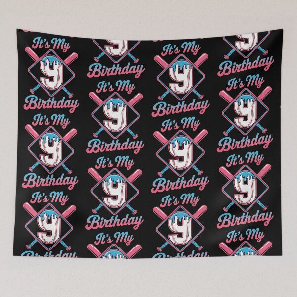 Item preview, Baseball 9 Year Old Ice Cream Drip 9th Birthday Boy Number 9, Baseball 9th Birthday designed and sold by BLZART.