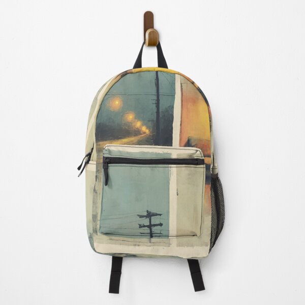 Item preview, Modern Surreal Triptych – Dreamy Street, Cozy Living Room & Abstract Interior designed and sold by Moss and Moon Studio.