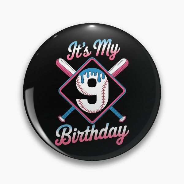 Item preview, Baseball 9 Year Old Ice Cream Drip 9th Birthday Boy Number 9, Baseball 9th Birthday designed and sold by BLZART.