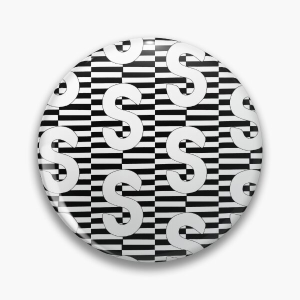 Item preview, Black and White Striped Letter S designed and sold by GTeoArt.
