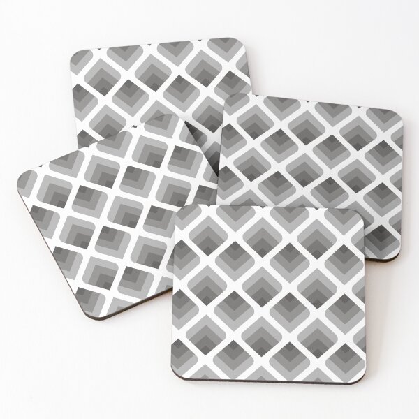 Item preview, Greyscale Rounded Diamonds Pattern designed and sold by The Frog Pond Arts.