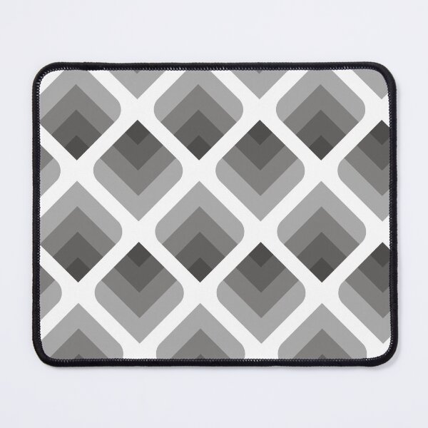 Item preview, Greyscale Rounded Diamonds Pattern designed and sold by The Frog Pond Arts.