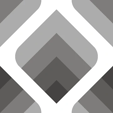 Artwork thumbnail, Greyscale Rounded Diamonds Pattern by The Frog Pond Arts