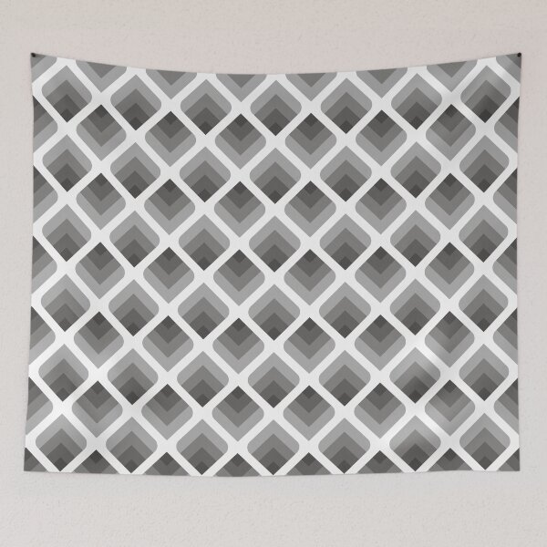 Item preview, Greyscale Rounded Diamonds Pattern designed and sold by The Frog Pond Arts.