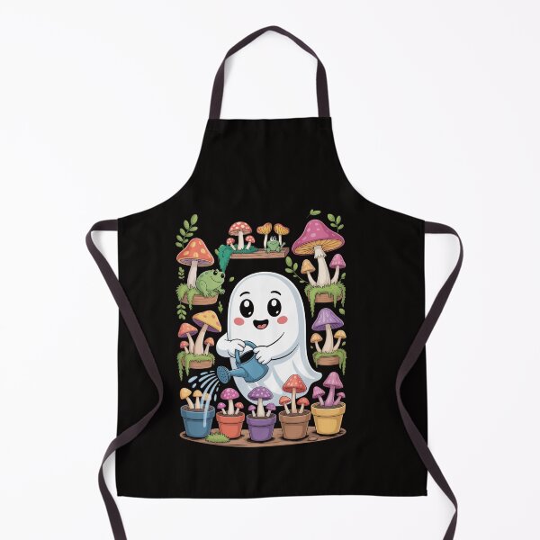 Item preview, Cute Mushroom Ghost Watering Garden T-Shirt – Funny Kawaii Halloween Ghost Tee designed and sold by DigitalArtByNow.