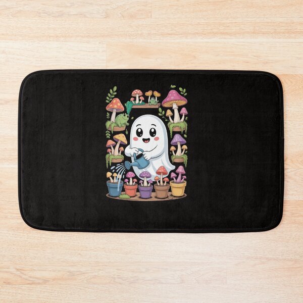 Item preview, Cute Mushroom Ghost Watering Garden T-Shirt – Funny Kawaii Halloween Ghost Tee designed and sold by DigitalArtByNow.