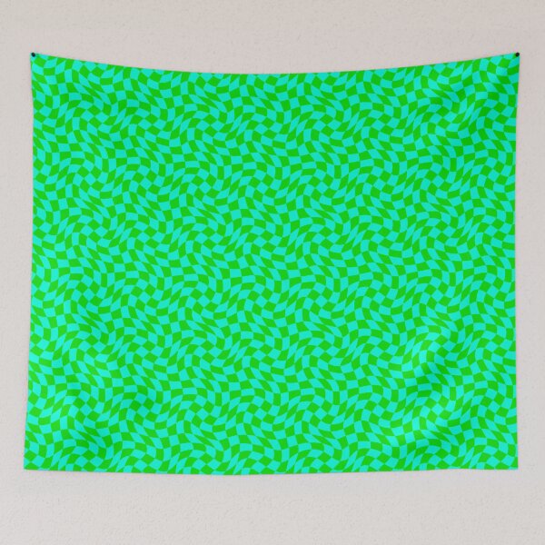 Item preview, Green Abstract Retro Checkered Pattern designed and sold by sasyall.