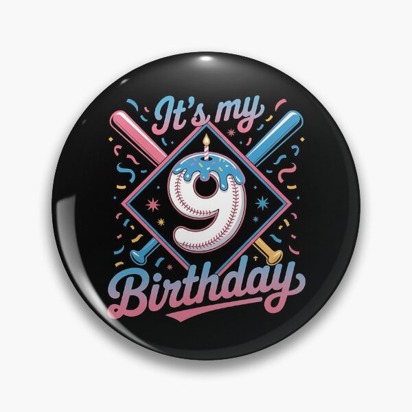 Item preview, Baseball 9 Year Old Ice Cream Drip 9th Birthday Boy Number 9, Baseball 9th Birthday designed and sold by BLZART.