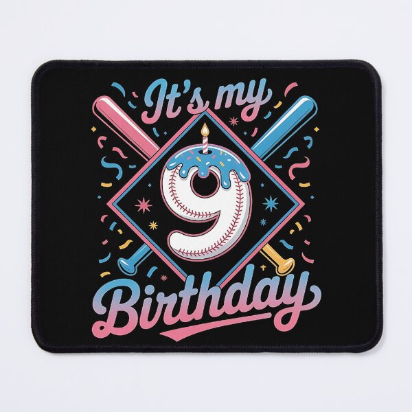 Item preview, Baseball 9 Year Old Ice Cream Drip 9th Birthday Boy Number 9, Baseball 9th Birthday designed and sold by BLZART.