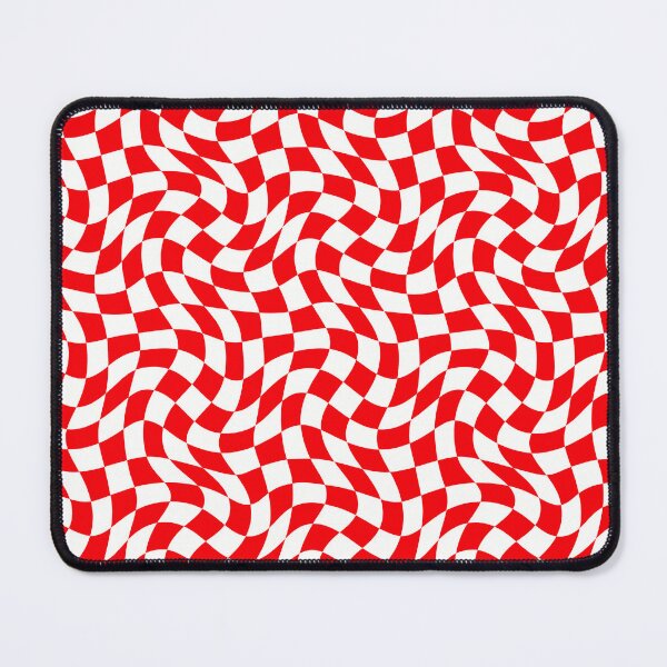 Item preview, Red And White Abstract Retro Checkered Pattern designed and sold by sasyall.