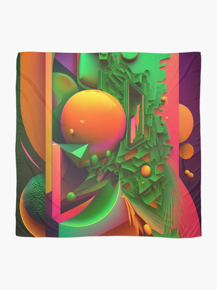 Thumbnail 2 of 3, Scarf, Colourful Abstract Design designed and sold by RWT-Design.