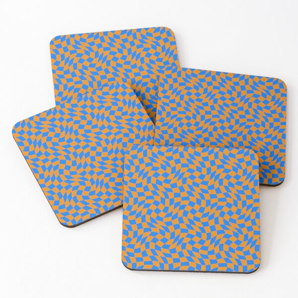 Item preview, Orange And Blue Abstract Retro Checkered Pattern designed and sold by sasyall.