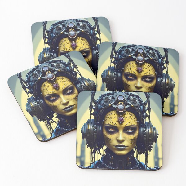 Item preview, Alien Cyberpunk in Yellow - Sci Fi Art concept designed and sold by Delerat7.