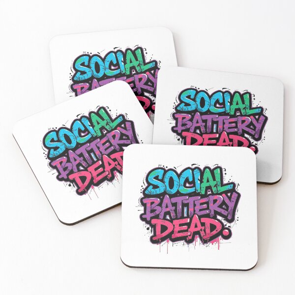 Item preview, Social Battery Dead | Sarcastic Humor Design by Too Real Co designed and sold by TooRealCo.