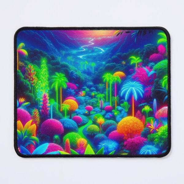 Item preview, Neon Jungle – Vibrant Fantasy Tropical Landscape designed and sold by arven-studio.