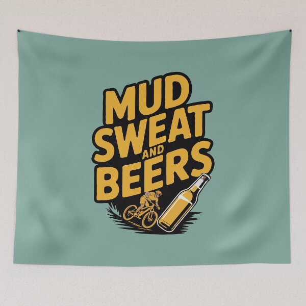 Item preview, Mud Sweat and Beers : Mountain Biking designed and sold by KingdomArt101.