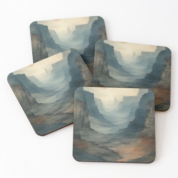 Item preview, Dusty Cliffs and Warm Orange Glow Over Quiet Stone Canyon designed and sold by PanoramaPrints.