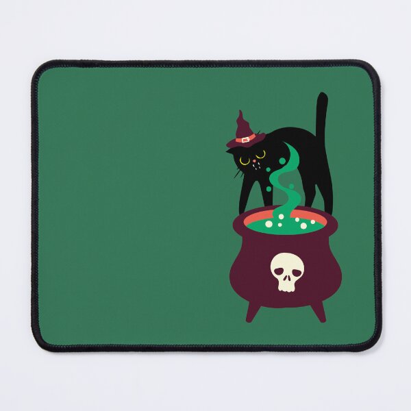 Item preview, Black Cat and Witch's Cauldron | Funny Halloween Cat designed and sold by RR-Arts.