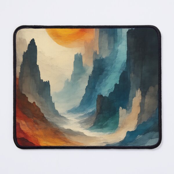Item preview, Burnt Orange Horizon Over Charcoal Peaks designed and sold by PanoramaPrints.