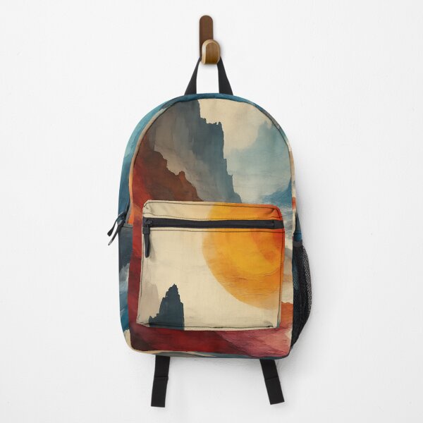Item preview, Burnt Orange Horizon Over Charcoal Peaks designed and sold by PanoramaPrints.