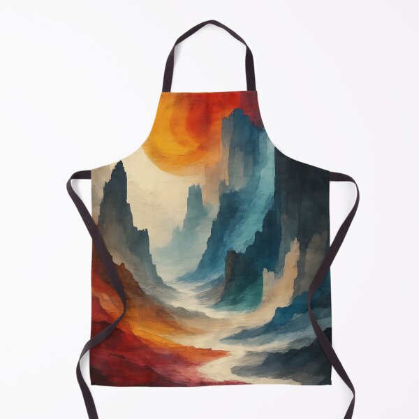 Item preview, Burnt Orange Horizon Over Charcoal Peaks designed and sold by PanoramaPrints.