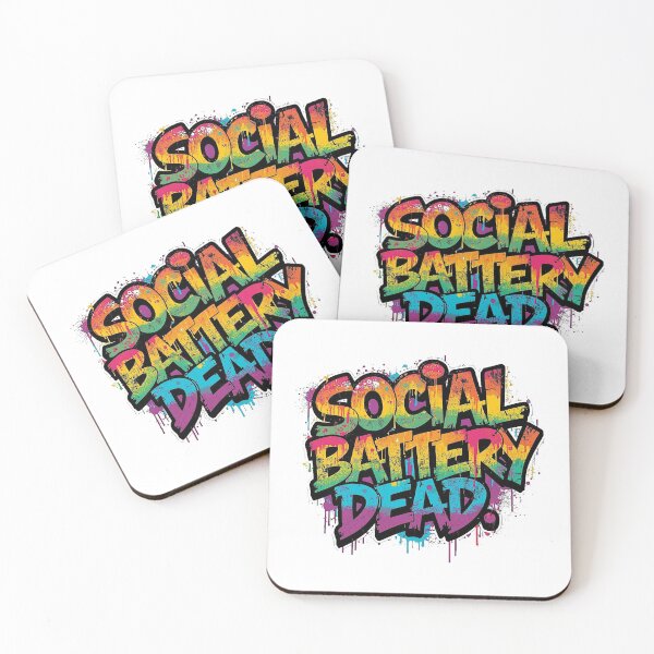 Item preview, Social Battery Dead | Sarcastic Humor Design by Too Real Co designed and sold by TooRealCo.