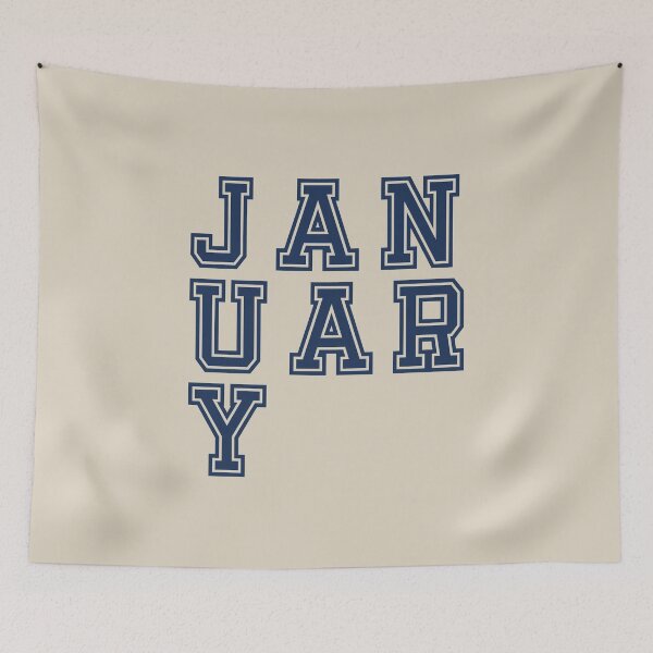 Item preview, Bold January Block Typography Design designed and sold by trepiu.