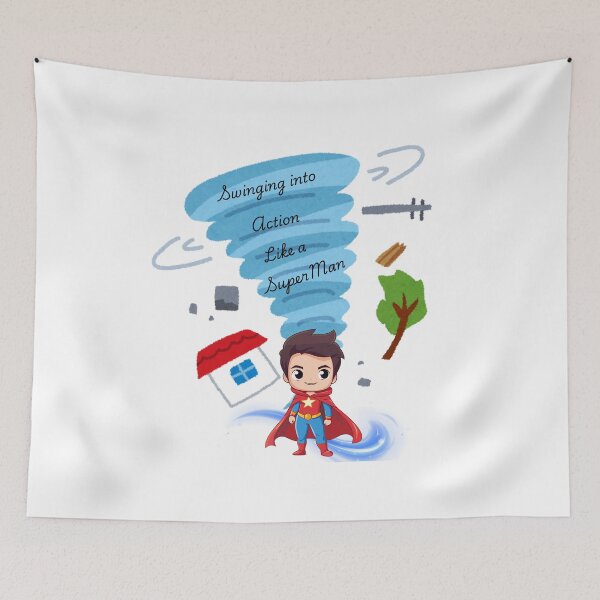 Item preview, Swinging Into Action: Little Superhero Dreams designed and sold by ankeyhooba.