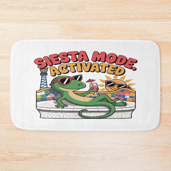 Item preview, Siesta Mode: Activated – Funny Gaudí’s Lizard Cartoon Barcelona Spain Vintage Style designed and sold by Globalcitytees.