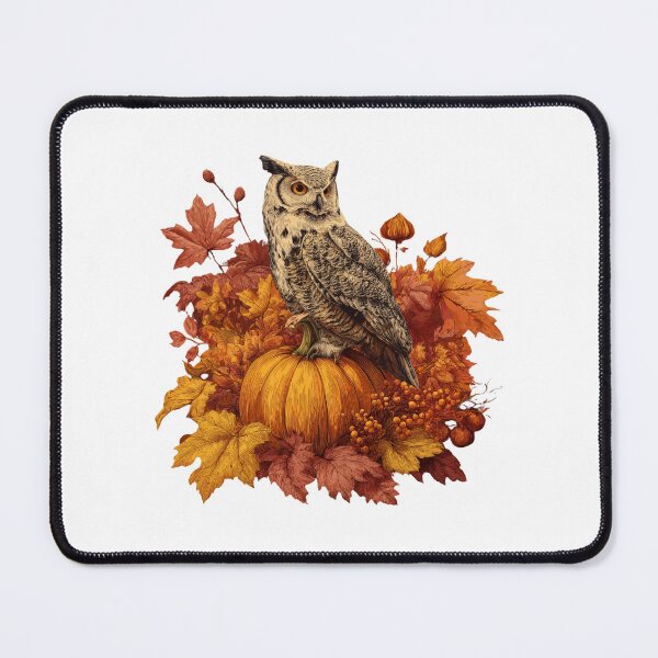 Item preview, Owl and Pumpkin designed and sold by NicolasGlowArt.