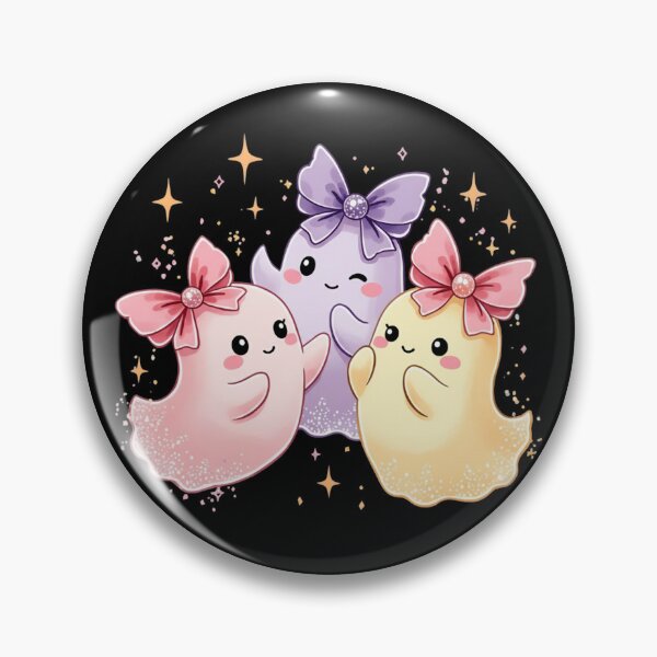 Item preview, Kawaii Pastel Ghosts with Bows - Cute Halloween Spirits designed and sold by MasCorner.