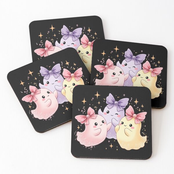 Item preview, Kawaii Pastel Ghosts with Bows - Cute Halloween Spirits designed and sold by MasCorner.