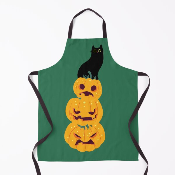 Item preview, Black Cat on a Pumpkin Pile | Funny Halloween Cat designed and sold by RR-Arts.