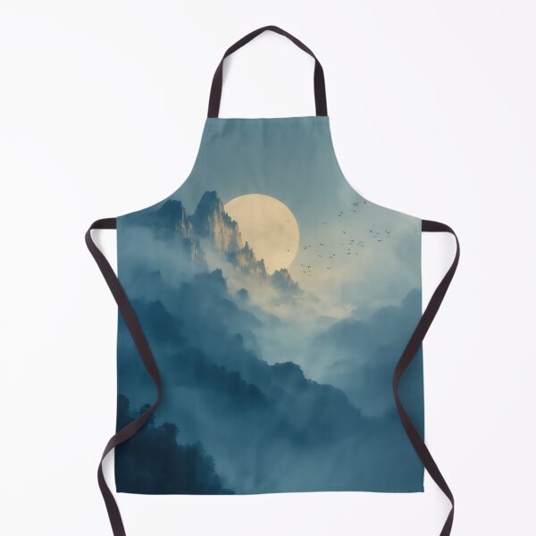 Item preview, Moonlit Peaks Embrace Silent Summit in Misty Twilight Veil designed and sold by PanoramaPrints.
