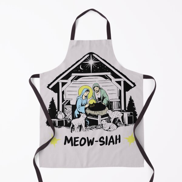 Artikelvorschau, MEOW-SIAH Messias Schwarze Katze als Jesuskind | Lustiges Weihnachten Vintage Retro entworfen und verkauft von RR-Arts.