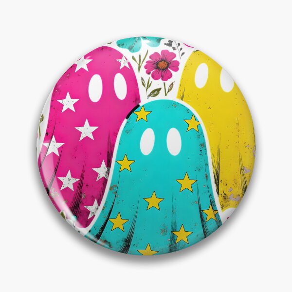 Item preview, cute Halloween ghost sprite vector pattern designed and sold by Nava Sophia.