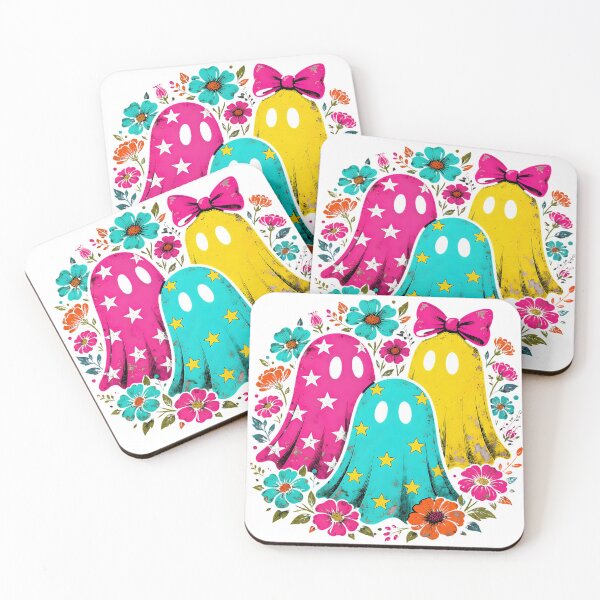 Item preview, cute Halloween ghost sprite vector pattern designed and sold by Nava Sophia.
