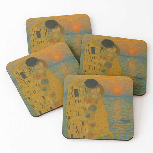 Item preview, The Kiss by Klimt and The Sunrise of Monet. A mix of two famous paintings. designed and sold by gegele.